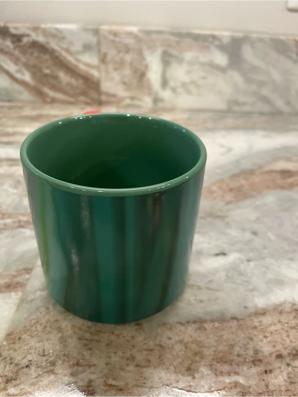 Starbucks Emerald Green Mug with Red Handle